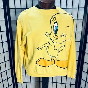 Looney Tunes Tweety Bird Yellow Vintage Sweatshirt